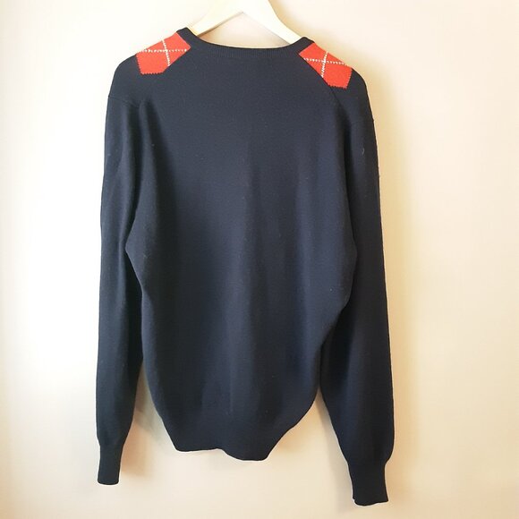 Pringle Made in Scotland Men's Argyle Sweater Blue Red White Size XXL - Picture 6 of 13